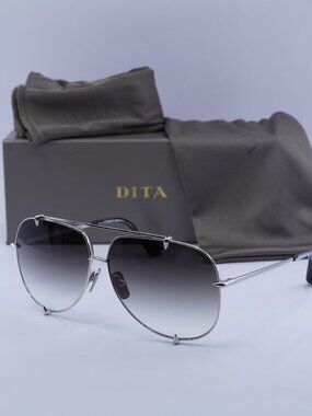 Dita TALON-23007-I-62 Aviator Sunglasses - Silver / Grey